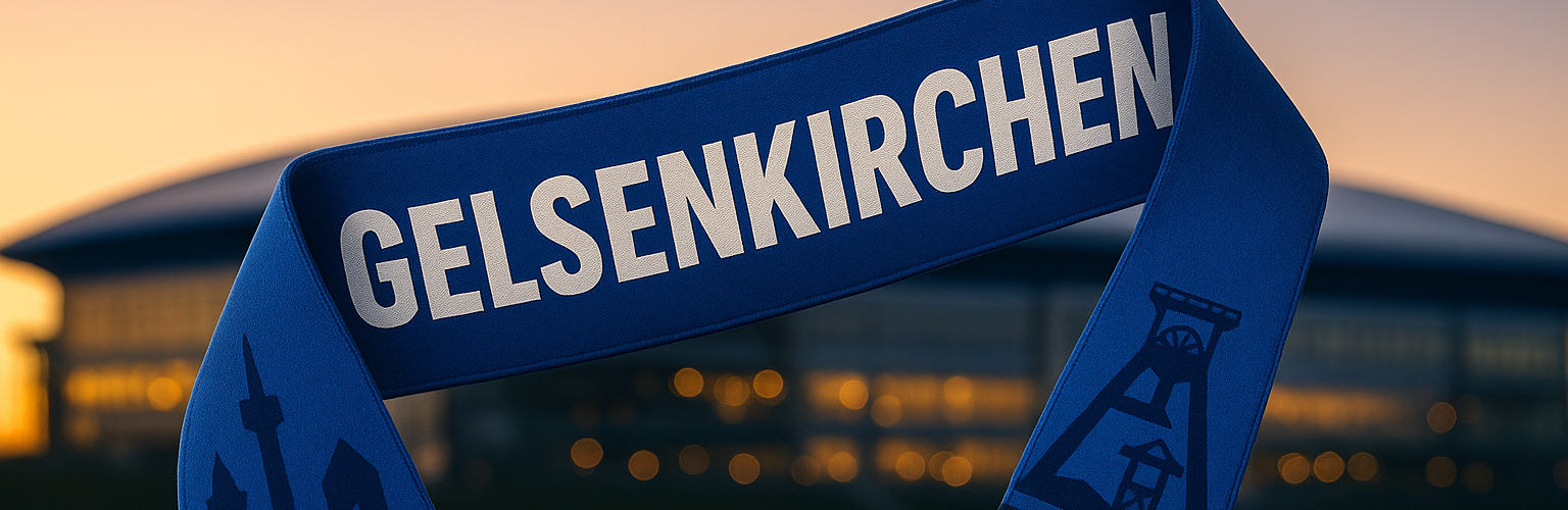 Gelsenkirchen Schal in Königsblau mit...