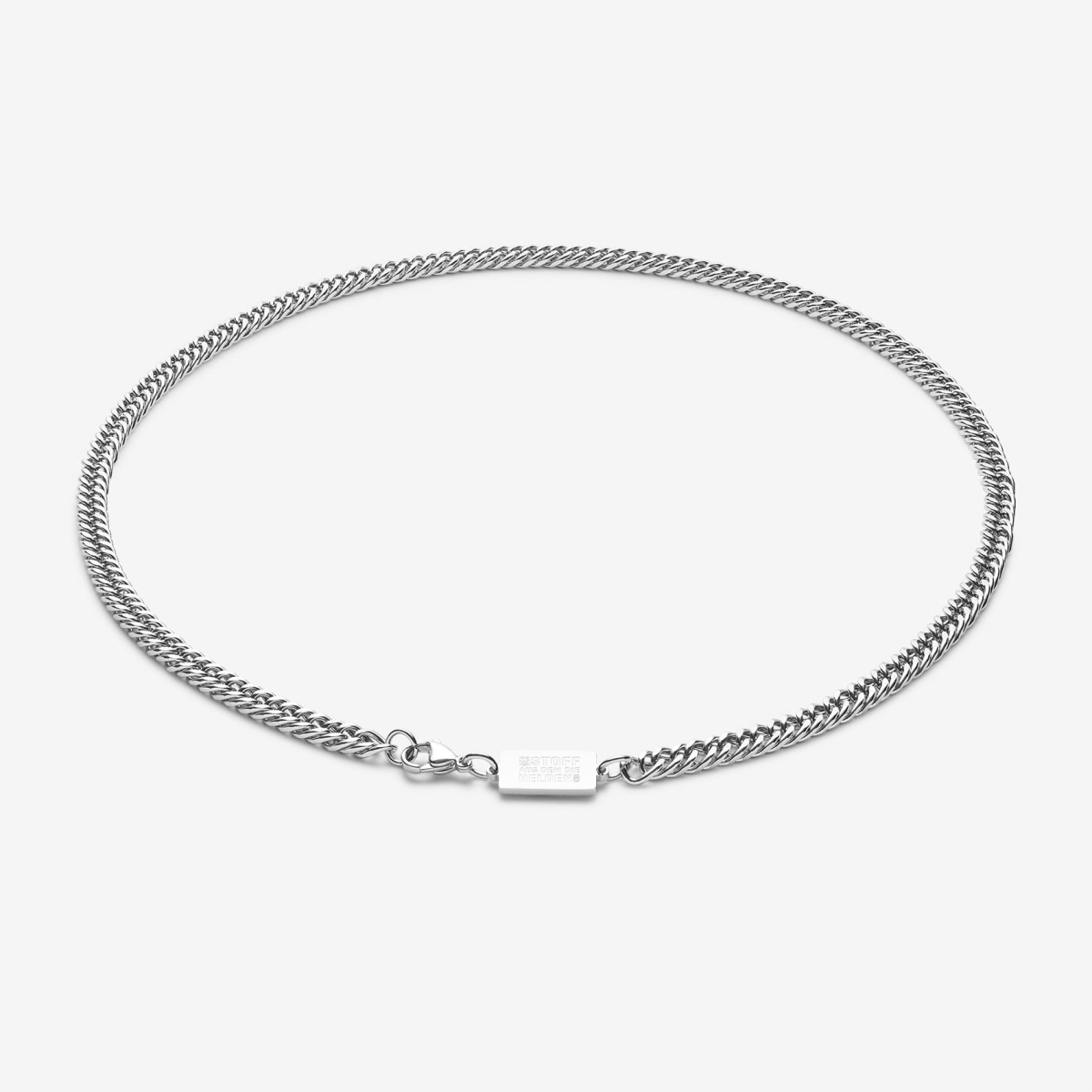 Finest Hero Edelstahl-Halskette „Steel Chain“ - mit graviertem Emblem