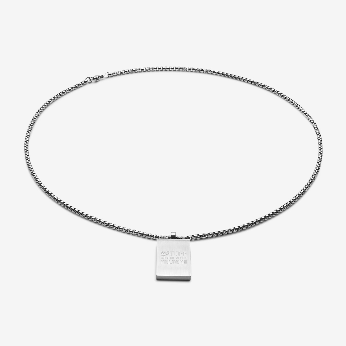 Finest Hero Edelstahl-Halskette „Steel Tag“ - mit rechteckigem Anhänger