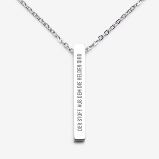 Finest Hero Edelstahl-Halskette „Steel Line“ - mit Stabanhänger