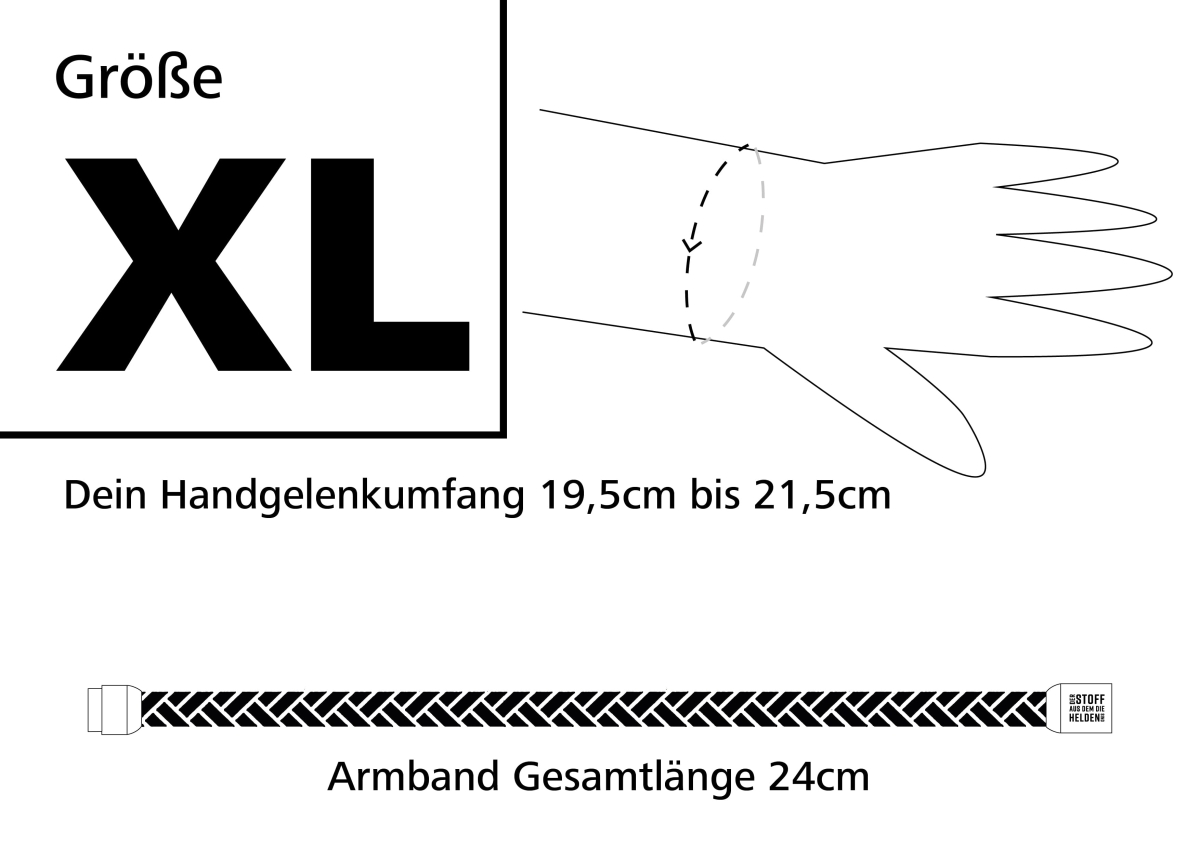 XL = Umfang bis 21,5cm