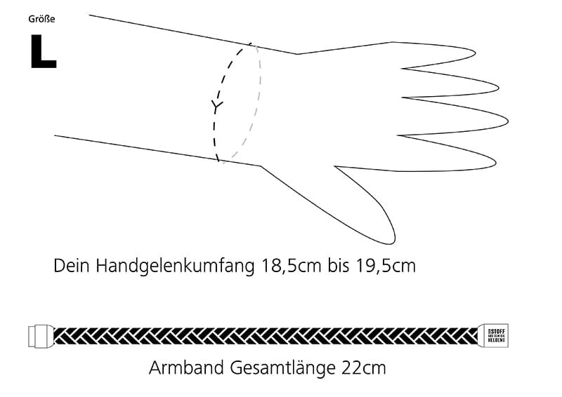 L = Umfang bis 19,5cm