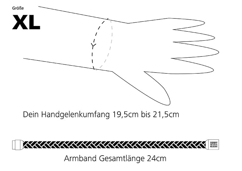 XL = Umfang bis 21,5cm